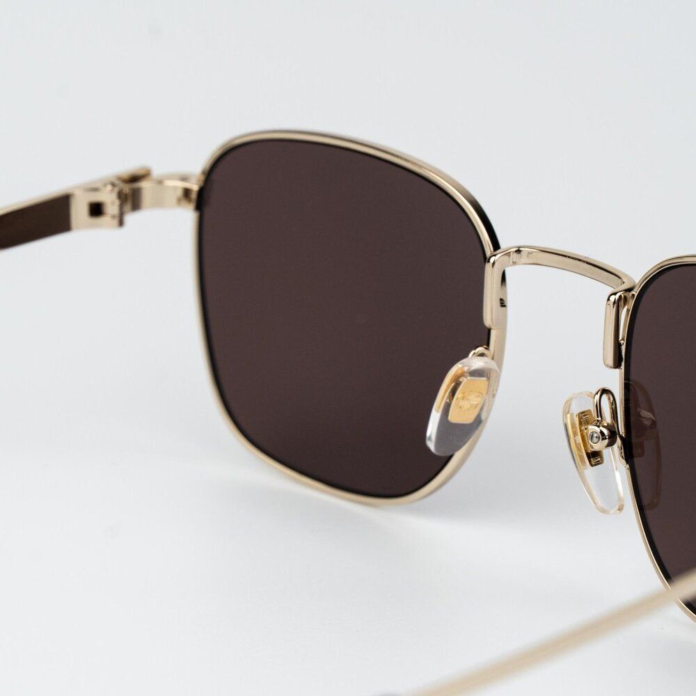 Gucci Men Sunglasses Gold Brown Square GG1876S 002 NEW AUTHENTIC - Picture 6 of 11
